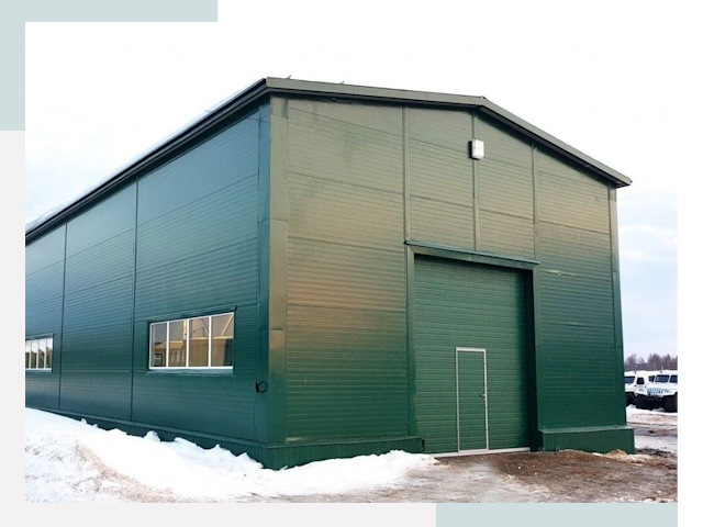 Двускатные ангары в Кемерово